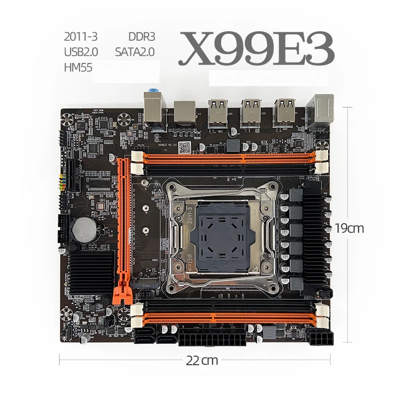 X99E3 DDR3 Gaming PC Mother Board E5 Xeon V3 Lga2011-R3 Hm55/Pm55 Chipset  Desktops motherboard
