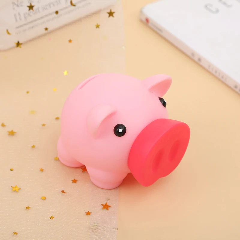 Manufacturer Plastic Pvc Material Pig Shaped Pink Coin Bank Money Saving  Box Kids Unbreakable Money Boxes Piggy Bank for Kids