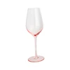 pink gold rimmed wine glass C