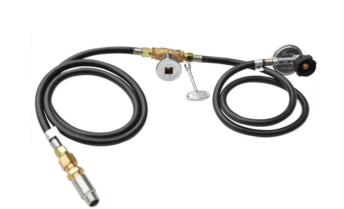 Propane Gas Fire Pit Valve Control System Kit Hose Assembly Replacement