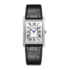 GM685-1negro reloj de cuero con esfera blanca de números romanos