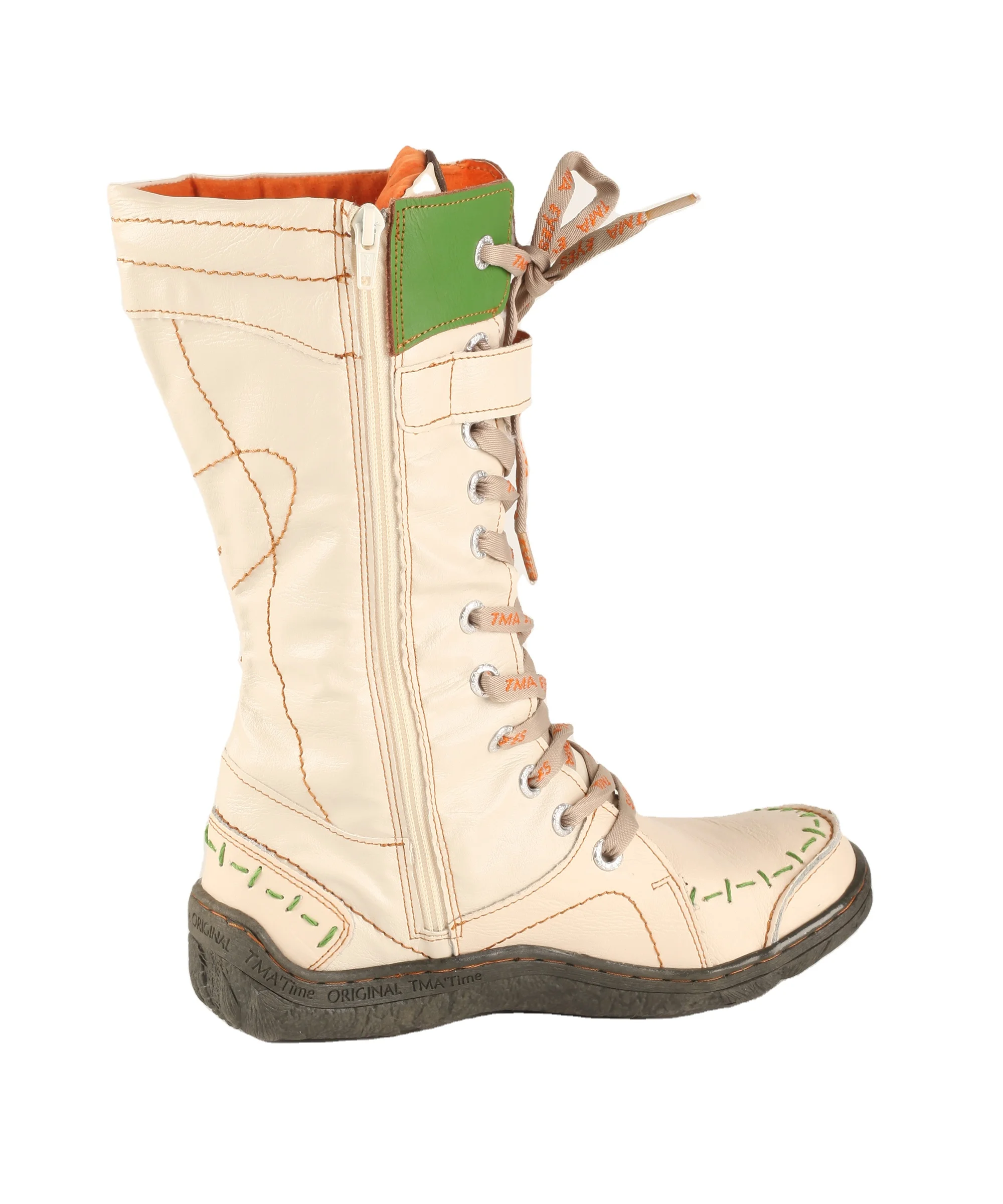 Botas De Cuero Para Mujer TMA EYES - Cremallera Lateral, Tacón Bajo De 4 Cm Y Suela Antideslizante