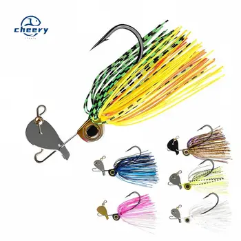 CHEERY 15g Buzzbait Lure Spinnerbait Skirts Metal Jigging Spoon Fishing Jig Head Swimbait for Bass Metal Sequin Lure – Soft Lure – view 2