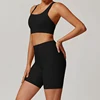 black bra&shorts