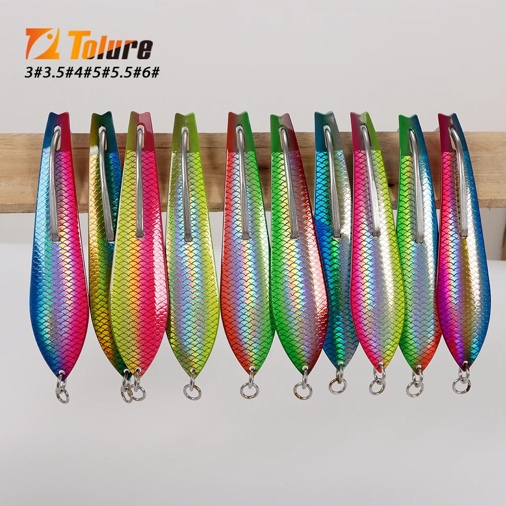 Trolling Spoon Drone OEM Spoon Scale Laser Stainless Steel Metal Spoon Lures Fishing Tackle