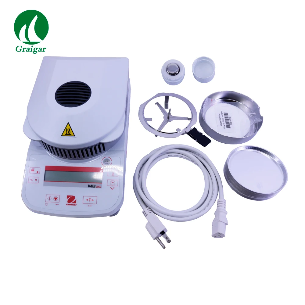 Ohaus Mb25 Grain Halogen Moisture Analyzer 0.005g Readability 110g Capacity Moisture Meter Buy