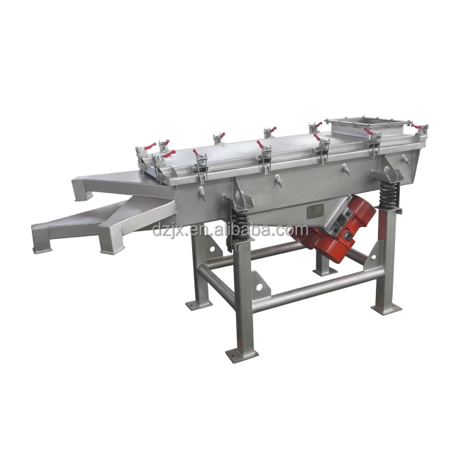 6mm Double Layers Horizontal Linear Type Vibration Screen Vibratory Sieve Machine for River Sand Mustard Seeds Quicklime Powder