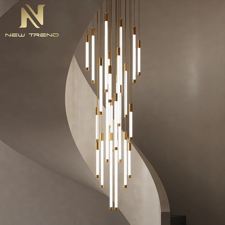 CPL-109 OEM ODM Residential Decoration Luxury Crystal Hotel Lobby Staircase Custom Modern Chandelier