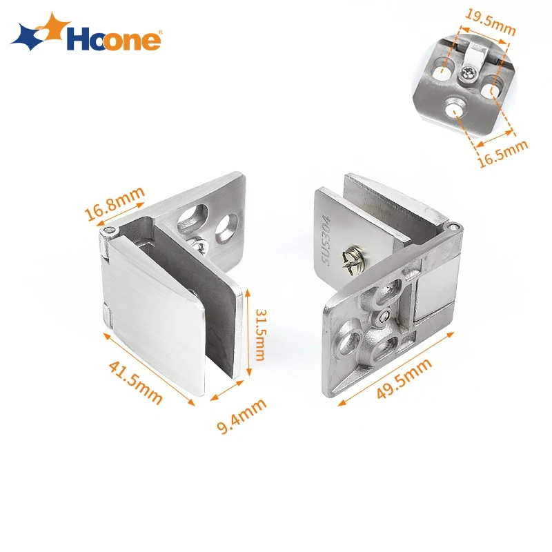 Hoone Display Shower Door Hinge 90 Degree Hinge Glass Door