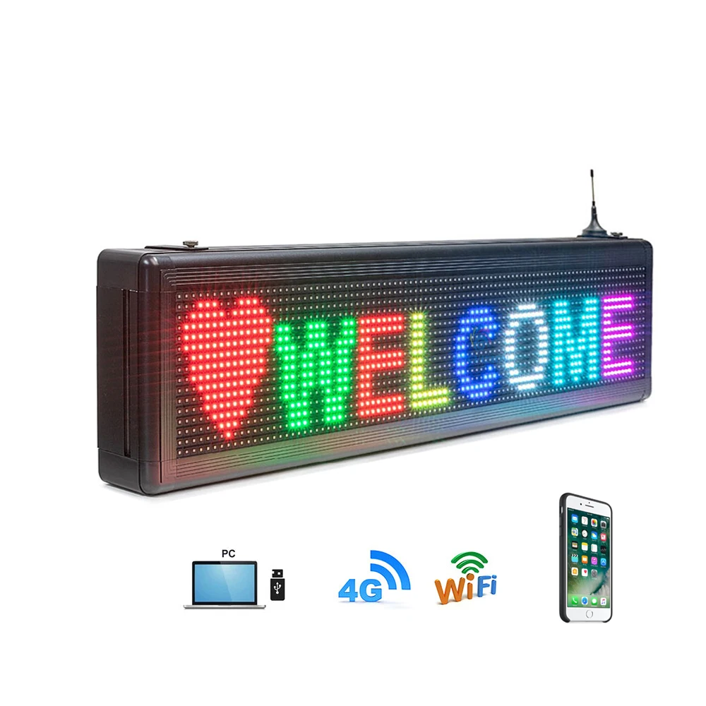Outdoor P5 Rgb Running Text Led Banner Board Outdoor Advertising Led Display Scrolling Led Sign Led Signage Display