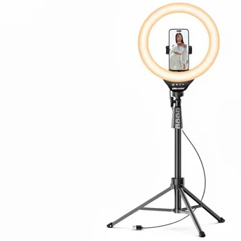 UBeesize 12'' Ring Light Tripod Cold Shoe Mount 20W Power for Selfie/Video Streaming (YouTube/Instagram/TikTok) Compatible