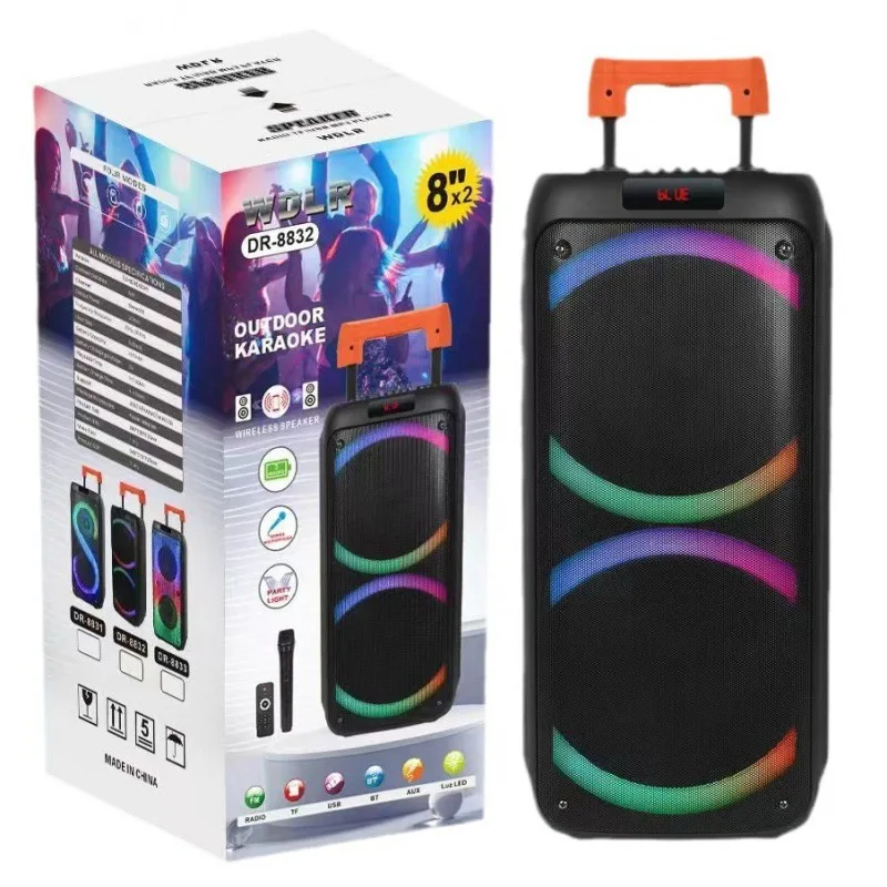 ZQS8123 Portable Music Player Big Speakers for Outdoor DJ Party