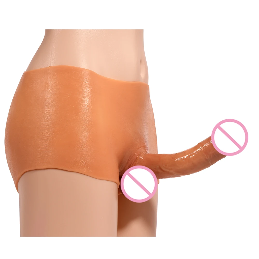 Adult Female Solid Artificial Dildo Panties