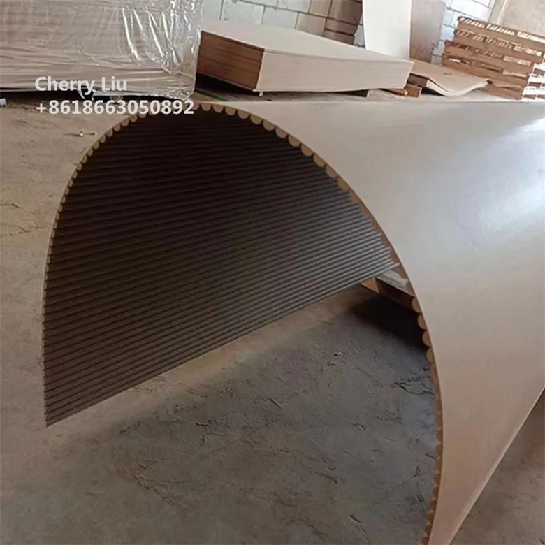 Textured MDF Flexible Curved & Fluted Panels for Living Room Building Materials