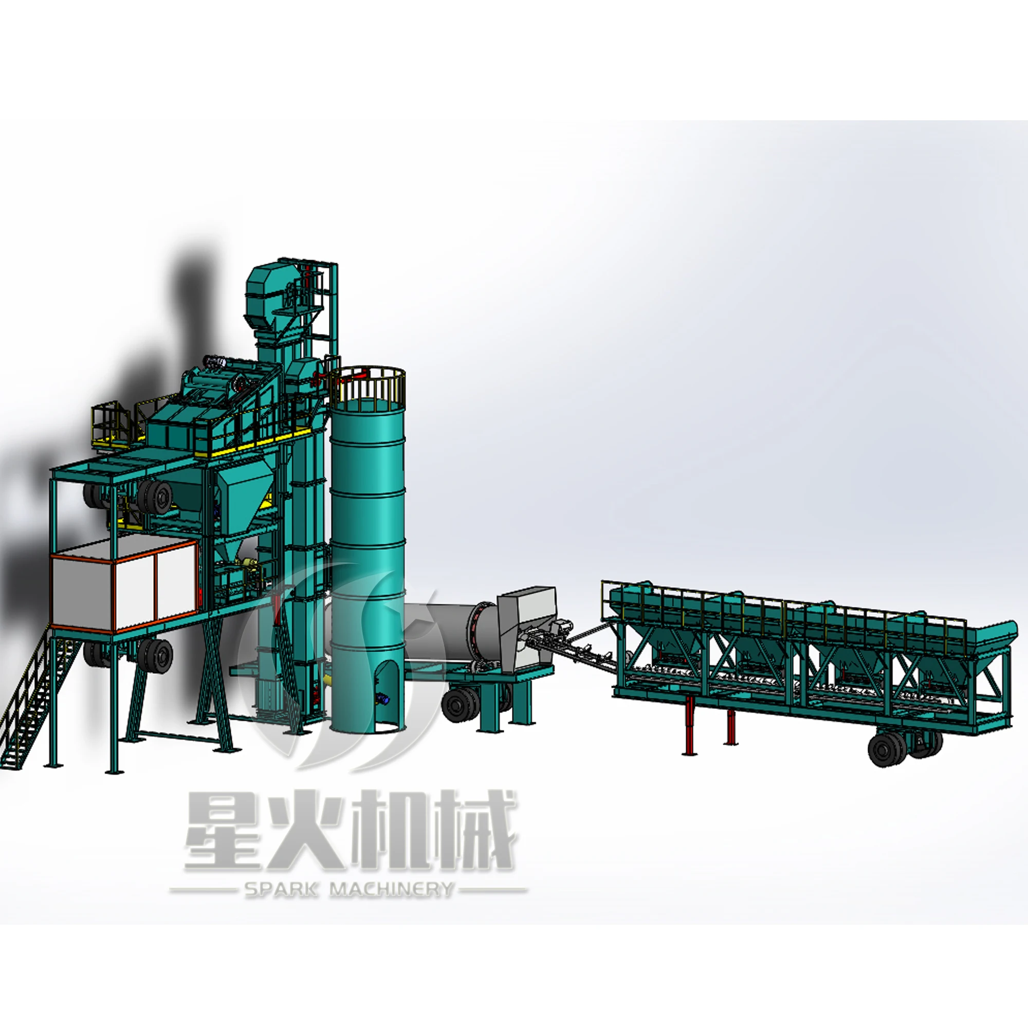 100t Per Hour Hot Mix Asphalt Plant Bitumen Batching Plant Portable Asphalt  Station Mobile Mini Bitumen Plant Cheapest Price