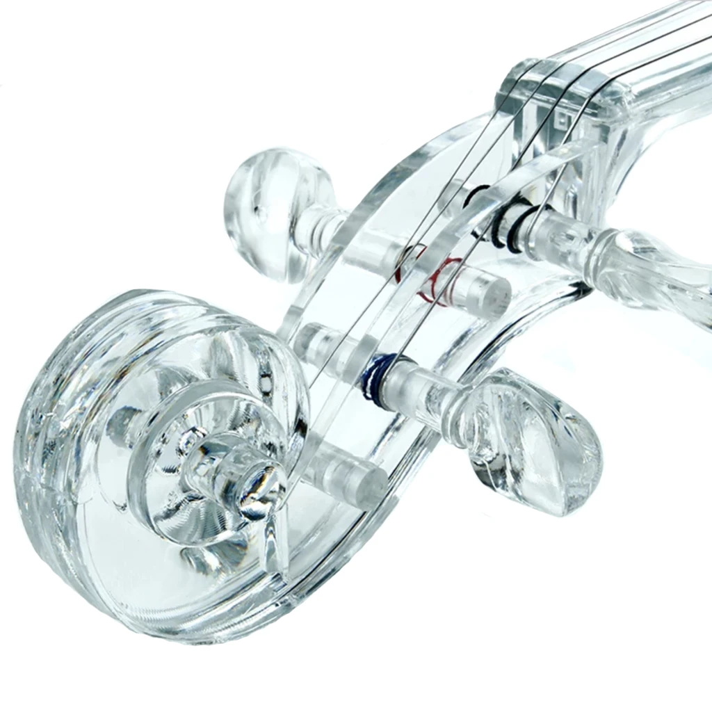 Violino Elettrico 4/4 Corpo Acrilico Trasparente Con Luci LED - Yinfente