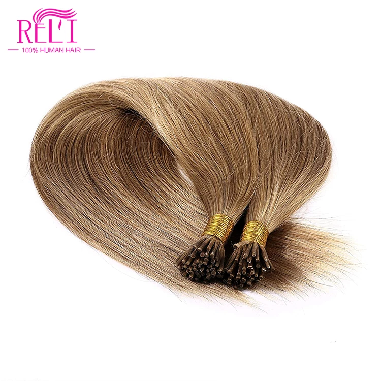 Factory Outlet 100% Indian Remy Human Virgin Hair Extensions OEM and ODM I Tip Hair