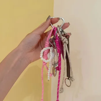 Handmade Wind Chime Baseball Bag Charm Keychain, High-End DIY Original Sister Gift