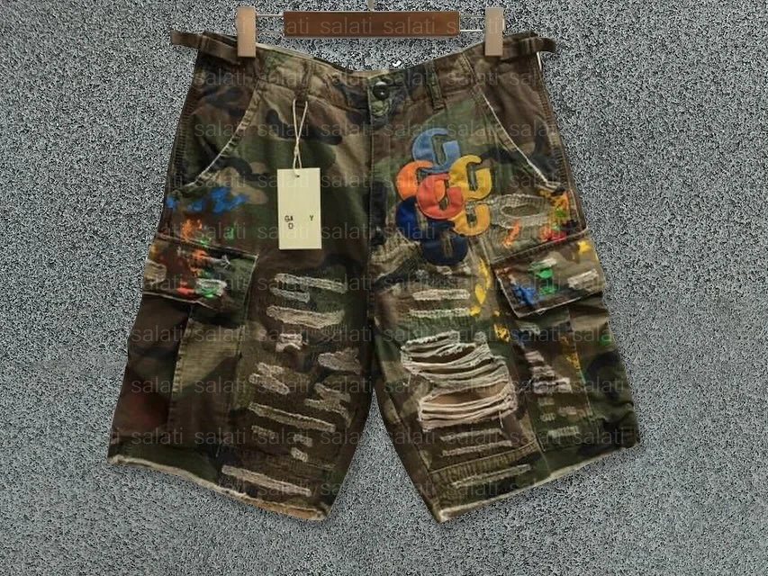 Man Short Manufacturer Streetwear Summer Vintage Baggy Oversized Cotton Sublimation Printed Camouflage Camo Cargo Shorts for Men gallery 3