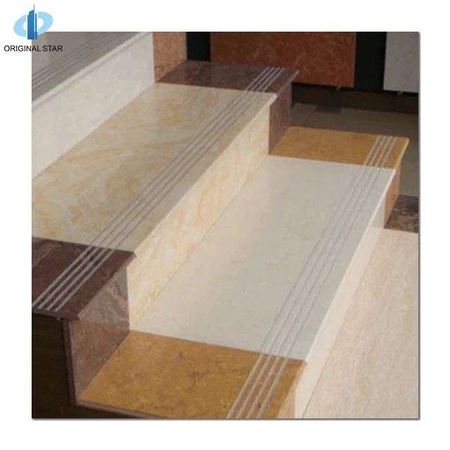 MODERN HOUSE VILLA POLISHED PORCELAIN STEP TILE 1200x470mm FOSHAN CHINA STAIR TILES