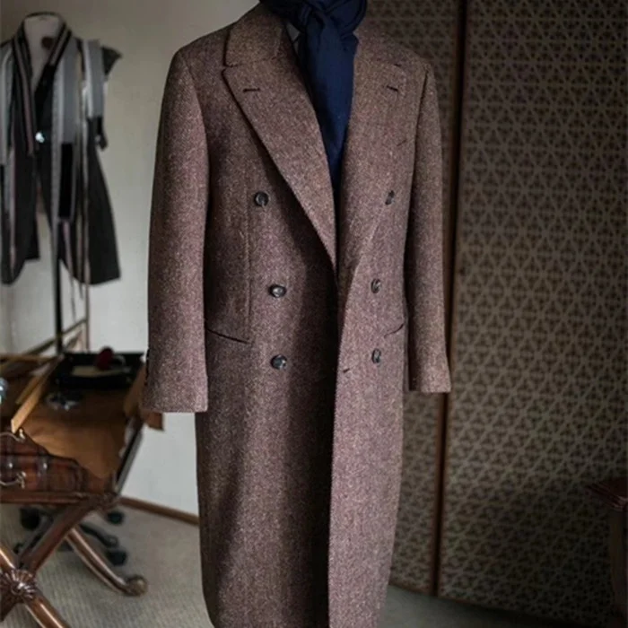 Custom Size Half Handmade Men Overcoat Made To Measure Tailoring Coat With Good Price&fast Delivery