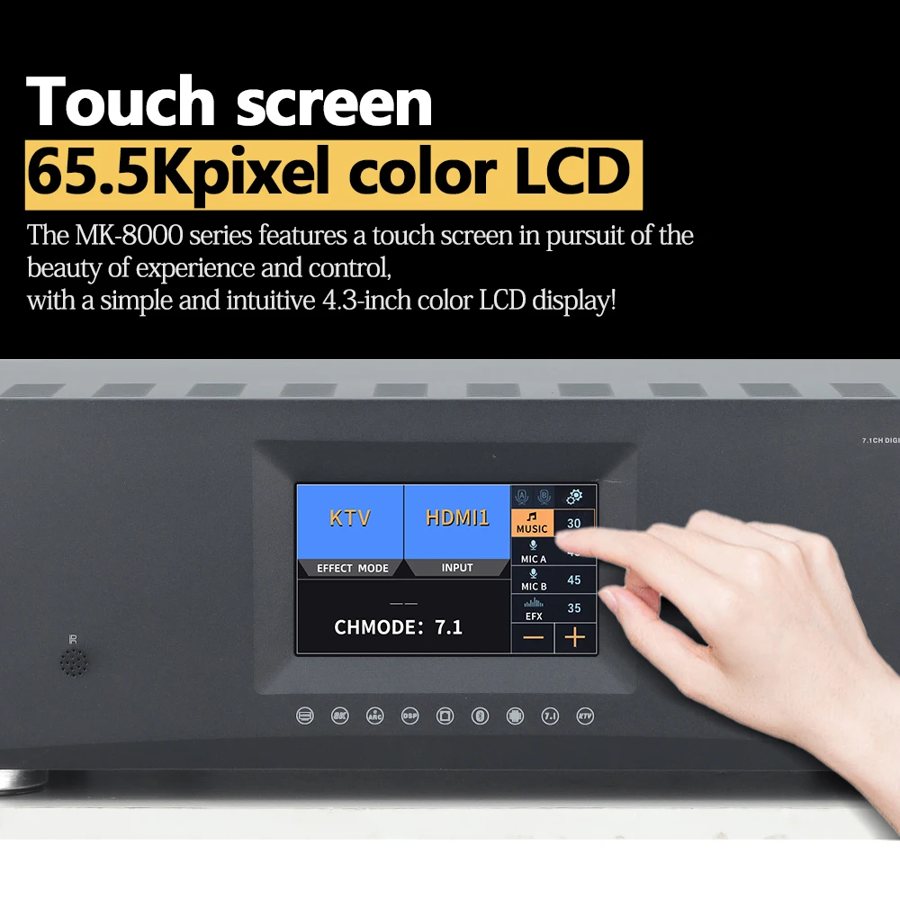 7.1 Home Theater Systems Power Amplifier 3D/8K DTS Digital  HD KTV  Karaoke Audio Av Receiver Sound  Amplifier