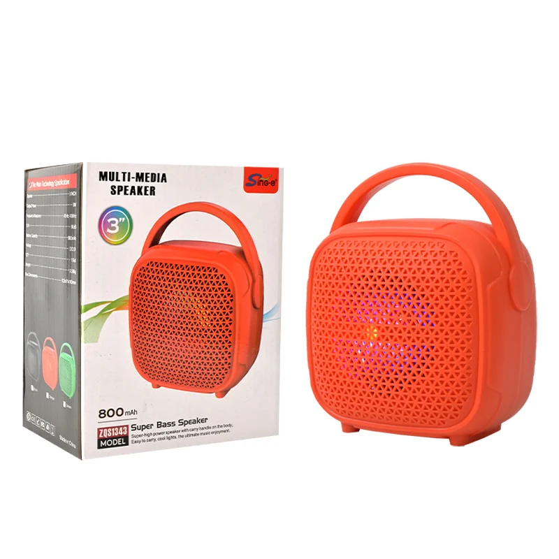 Mini Portable BT Kids Wireless Speaker - 3 Inch RGB Woofer, USB/TF
