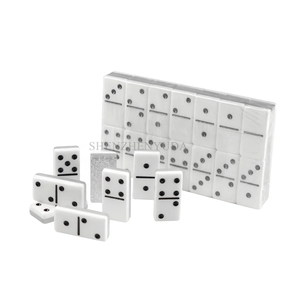 WANGCL D6 Dominoes Ensemble complet pour enfants et adultes avec couvercle coulissant