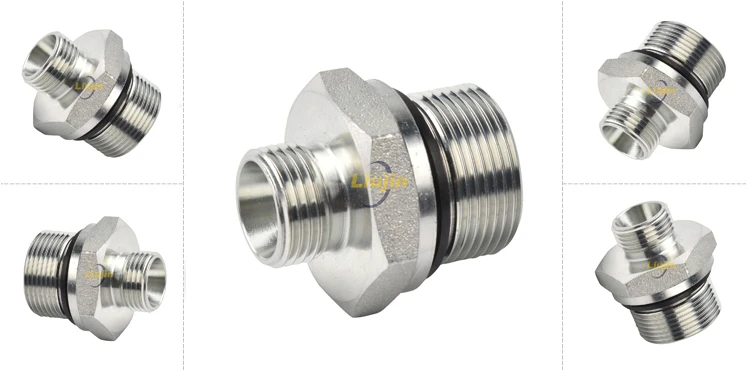 Factory direct supplier hydraulic adapter fittings hydraulic nipple fitting