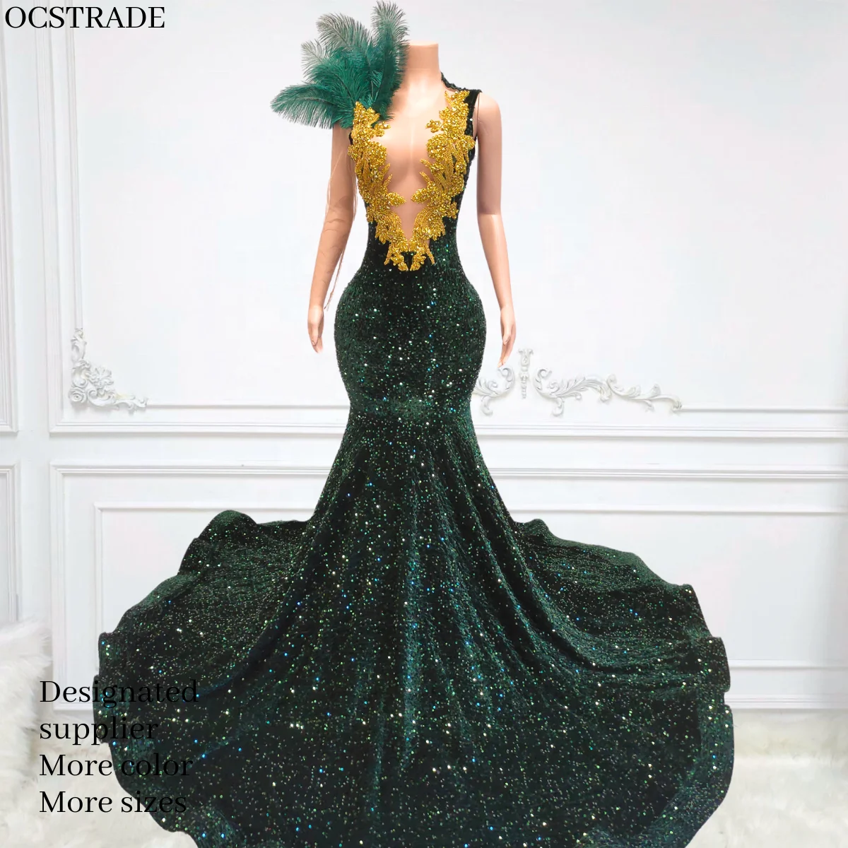 Alibaba.com: Ocstrade TH24051503 Elegant Rhinestone Maxi Prom Dress,  One-Shoulder Design, Breathable Fabric: Ideal for small quantity wholesale  and custom logo options.