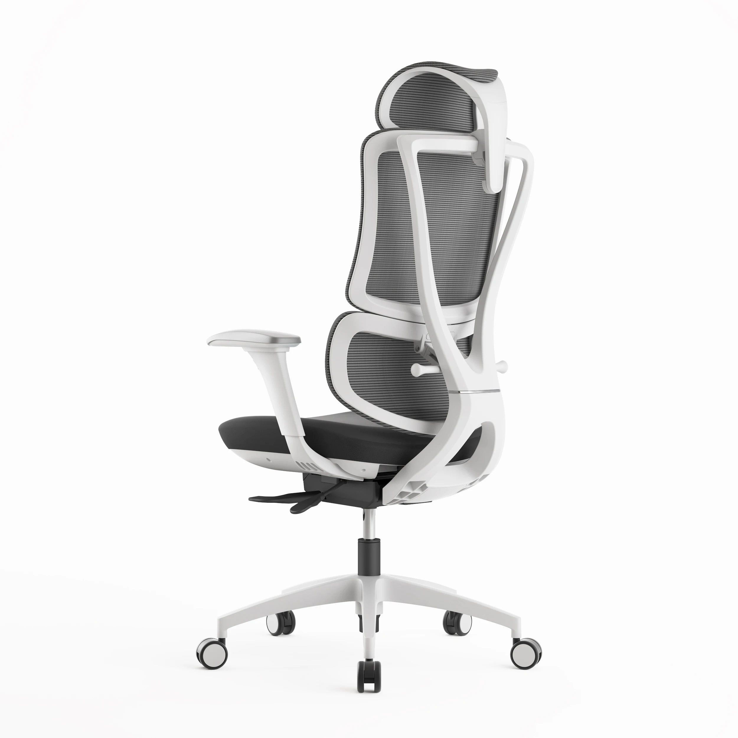 White High Back Functional Mesh Headrest Office Chair details