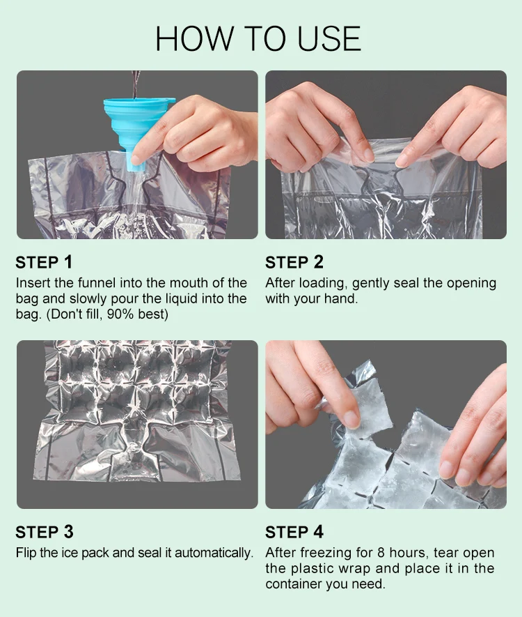 Bagmart Plastic Bags For Ice Cube Disposable Ice Bag Plastic Bags For