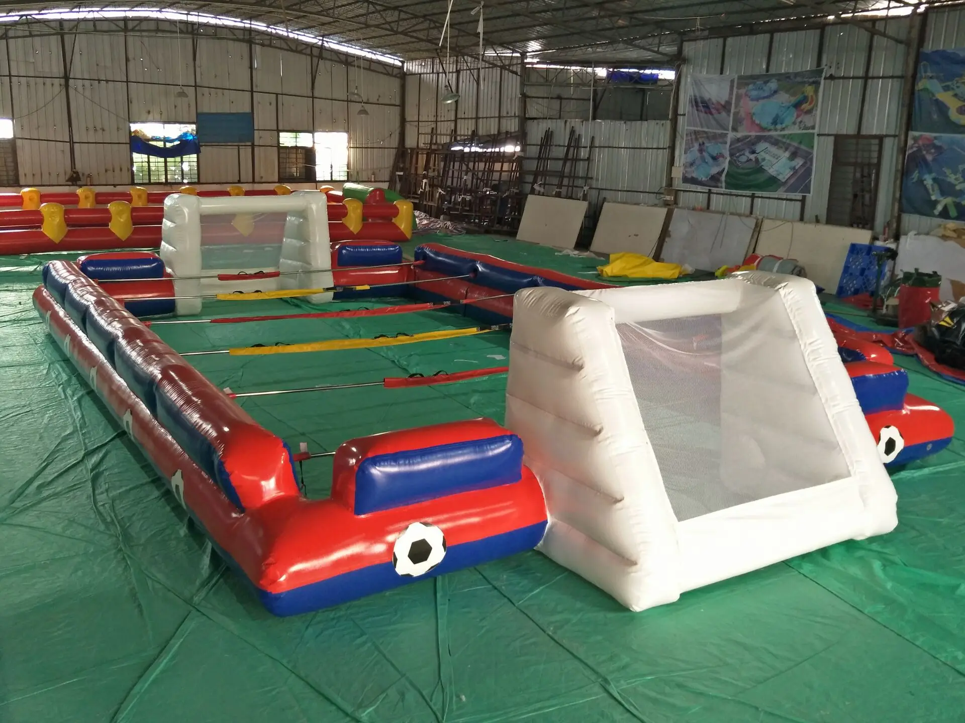 Commercial Human Foosball Inflatable Slip n Slide Football Human Table Soccer for Team Building Games