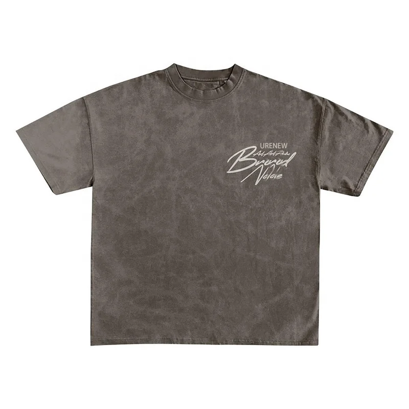Custom Print Logo Wash Two Piece Graphic T Shirts and Short Set Summer 2 Piece Shirt and Shorts Set Tracksuit for Men