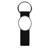 PU Back Keychain Oval