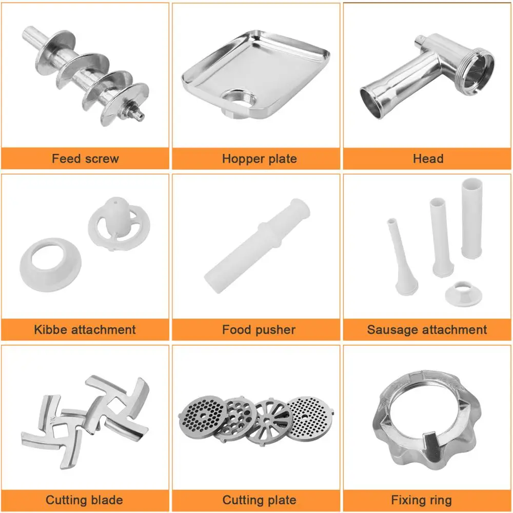 Densen Customized Stainless Steel Spare Parts of Meat Grinder  High quality good price for food meat mincer spare parts
