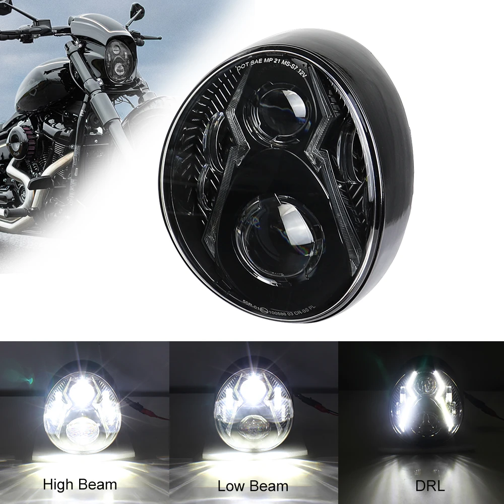 Fit for Softail Breakout 114 FXBR FXBRS 2018 2019 2020 Motorcycle Led Headlight Hi-low Beam DRL Projector