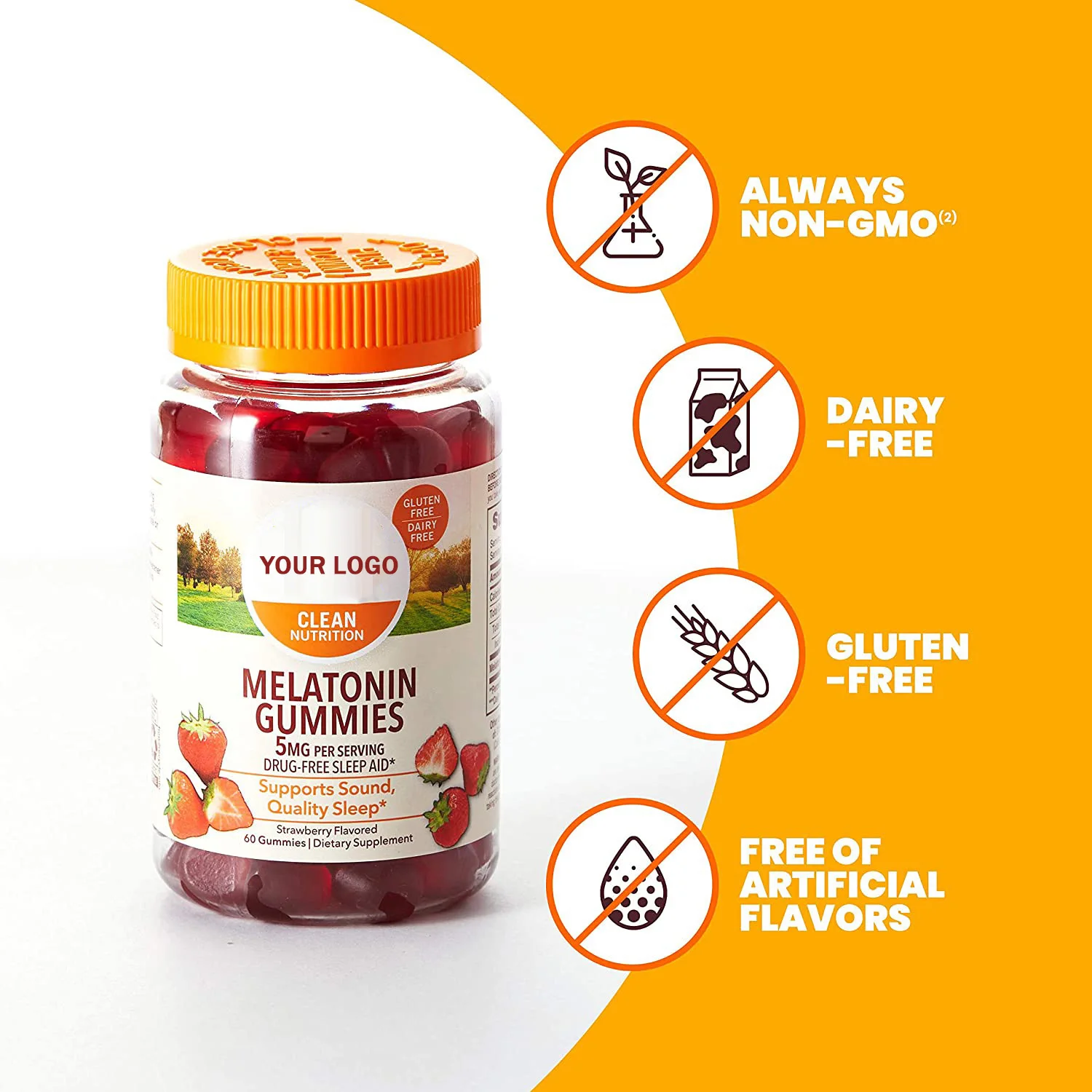 Organic Made Extra Strength L-Theanine Melatonin Supplement Vitamin Sleep Aid Gummies Gummies for Improve Sleep