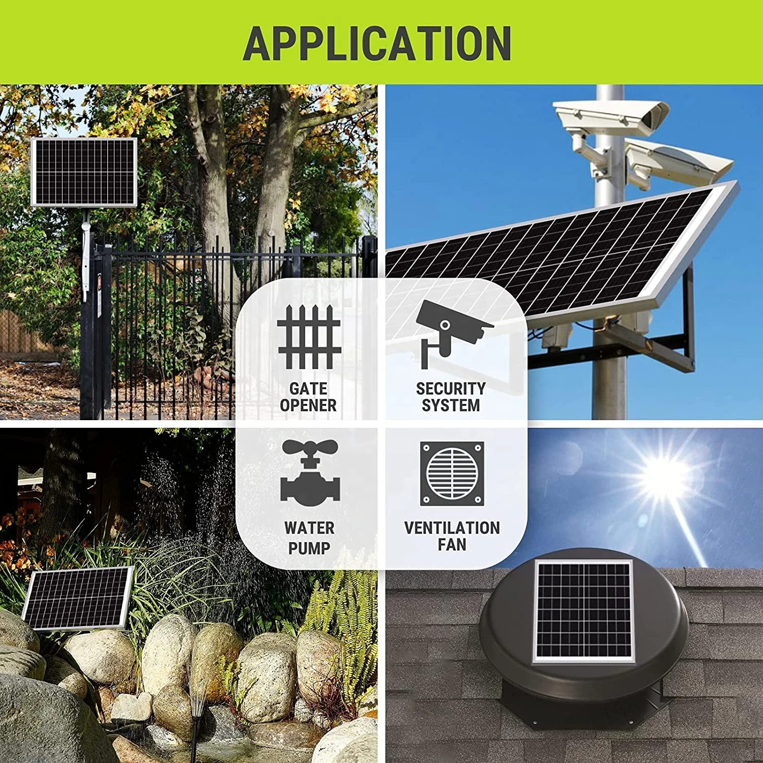 A Grade Small Solar Panel 12v 18v 24v 20w 30w 40w 50w 60w 100w 