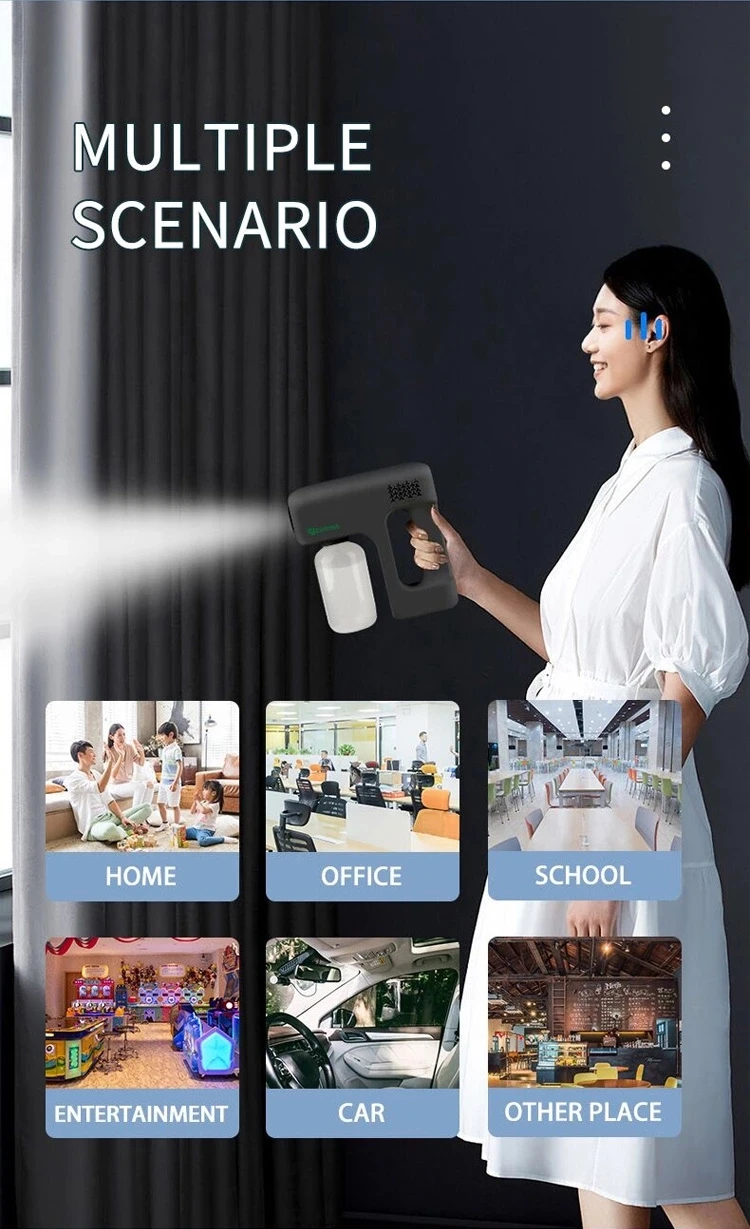 Atomizing Nano Steam Gun Nano Steam Spray Electric Wire Mist Sprayer Sanitizing Device Handy Portable Nano Mist Sprayer