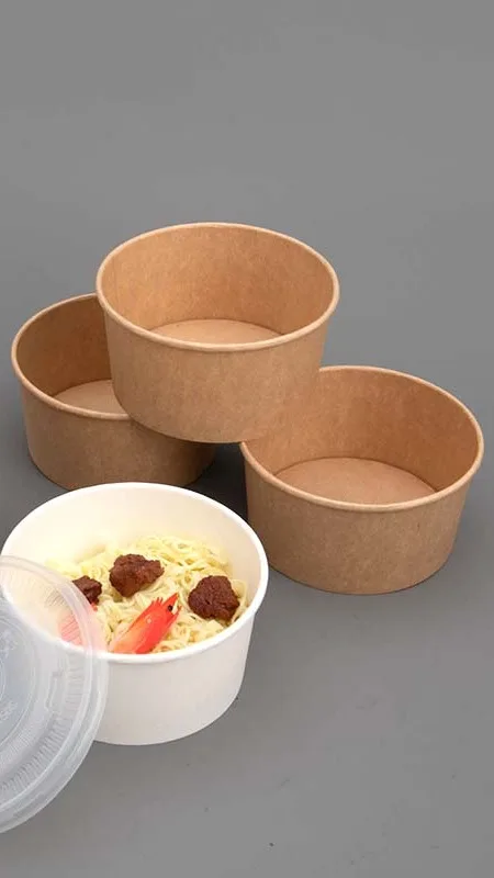 Fast Food Paper Box Disposable Packaging Salad Soup Kraft Paper Bowl ...