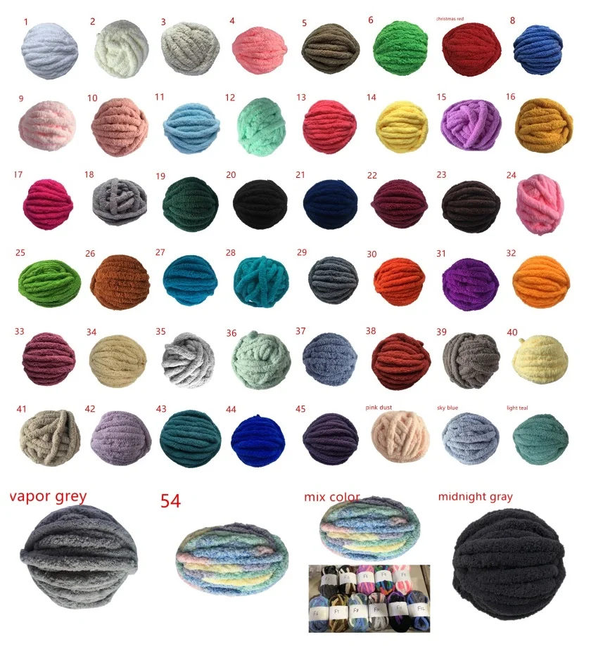 Free Shipping Wholesale Handmade Thick Super Soft Chenille Chunky Yarn ...