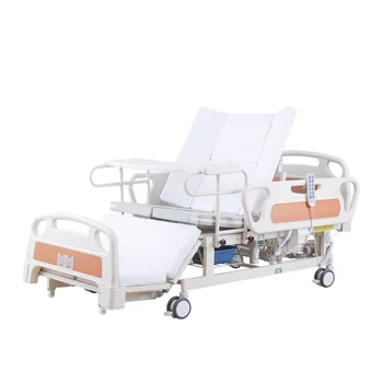 High Quality Electric Multi-Functional Nursing Bed ICU Hospital Furniture Lift able Flip-Up Metal Medical Bed Manufactured Sale