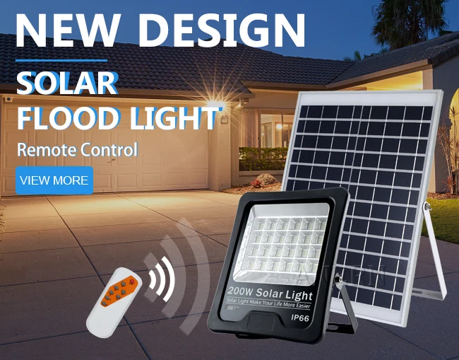100w 6500k Solar Led Flood Light Aluminum Housing