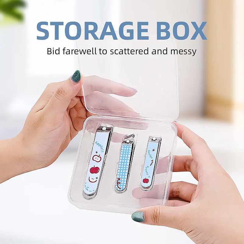 3Pcs Manicure Set with Cartoon Pattern Flat Slanted Nail Clippers Professional Pedicure Kit for Fingers Cute Onglerie with Box H79065afded82404cb8e87d41f0131fa6i