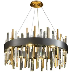 Ceiling mounted K9 crystal chandeliers