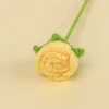 Amarillo - Tallo único de rosa burbuja (cabeza de flor de 3.5cm)