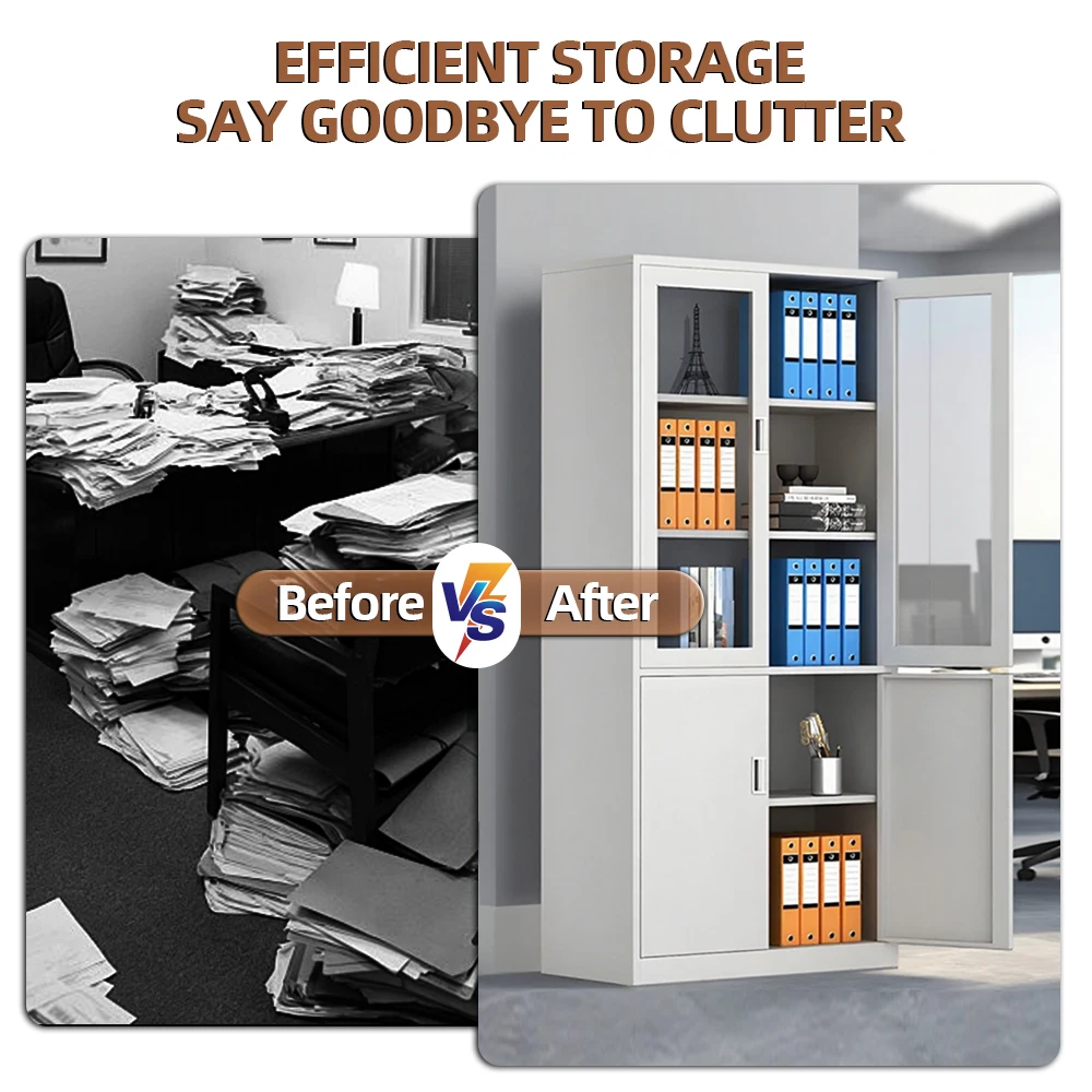 Customized Fully Assembled and Knockdown Metal Filing Cabinets Steel Storage Cupboard for Office/Hospital/Home Use factory