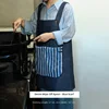 Cowboy hand-wiping apron-blue towel