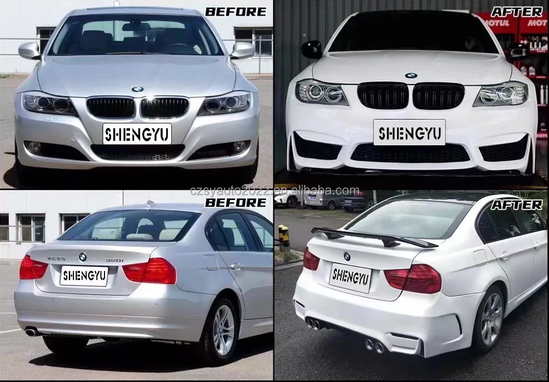 Body Kit Include Front Bumper Assembly Rear Lip Exhaust For Bmw 3 ...